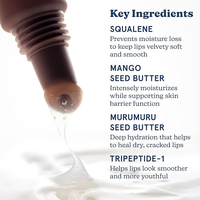 Blume Tri-Peptide Vanilla Lip Balm - Superbalm Lip Moisturizer with Shea Butter and Squalane to Deeply Hydrate & Heal Dry, Cracked Lips - Cruelty Free & Vegan Lip Plumper (0.4 Fl Oz)-VivaGrace Women