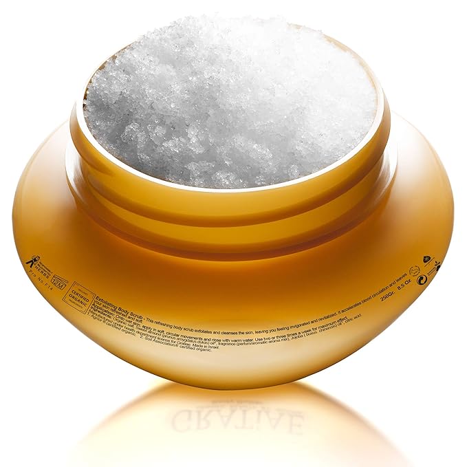 Gratiae Organics Exfoliating Body Scrub, Passion Fruit and Lime for All Skin Types 8.5 Fl oz-VivaGrace Women