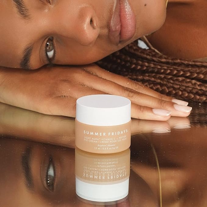 Summer Fridays Light Aura Vitamin C + Peptide Eye Cream - Brightening Eye Cream with an Illuminating and Hydrating Formula (0.5 Fl Oz)-VivaGrace Women