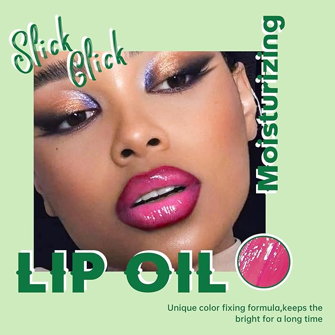 2 in 1 Solid Click Lip Gloss Pen With Brown Lip Liner Set Moisturizing Long Lasting Light Pink High Glossy Jelly Tinted Lip Balm Juicy Buildable Lip Plumper Makeup for Women-VivaGrace Women