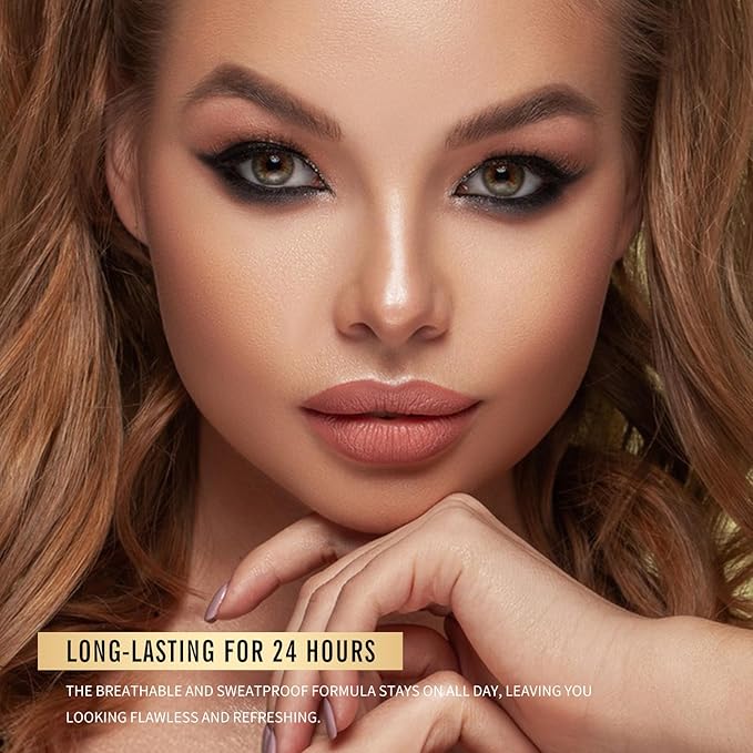 KIMUSE Lighting Glow Baked Foundation, Brighten Color, Color Corrector, Buildable Coverage, Lightweight Powder Foundation, Radiant Natural Finish-VivaGrace Women