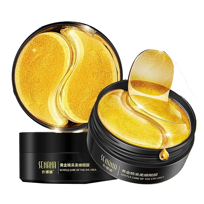 Under Eye Collagen Patch, 24K Gold Anti-Aging Mask, Pads for Puffy Eyes & Bags, Dark Circles and Wrinkles, with Hyaluronic Acid, Hydrogel, Deep Moisturizing Improves elasticity, 30 Pairs-VivaGrace Women