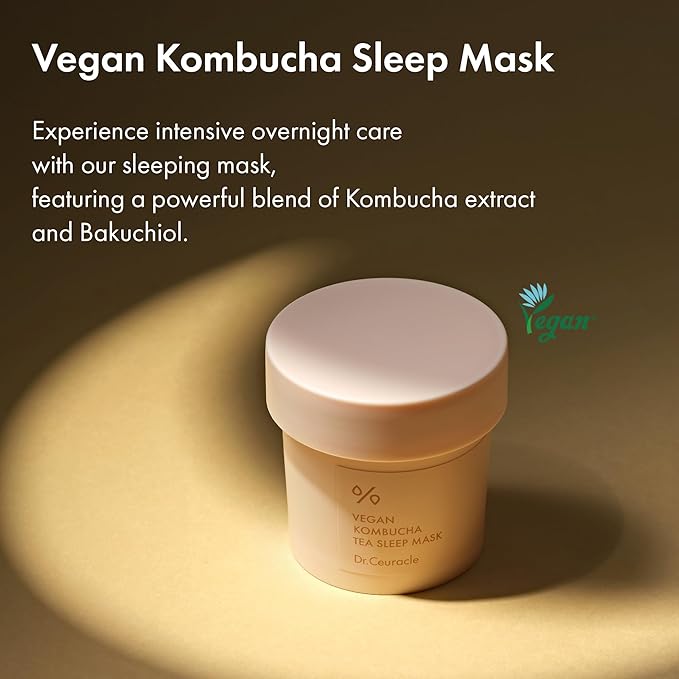 Dr.Ceuracle Vegan Kombucha Tea Sleeping Mask - Hydrating Overnight Face Mask with Niacinamide, Bakuchiol, Ceramide, Korean Skincare (100 g / 3.52 oz.)-VivaGrace Women