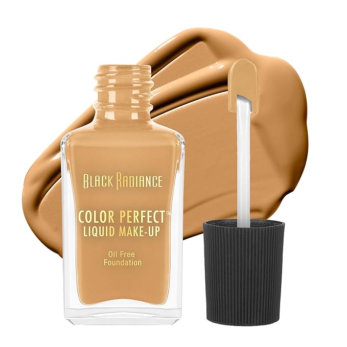 Black Radiance Color Perfect Liquid Full Coverage Foundation Makeup, Butter Scotch, 1 Fl Oz-VivaGrace Women