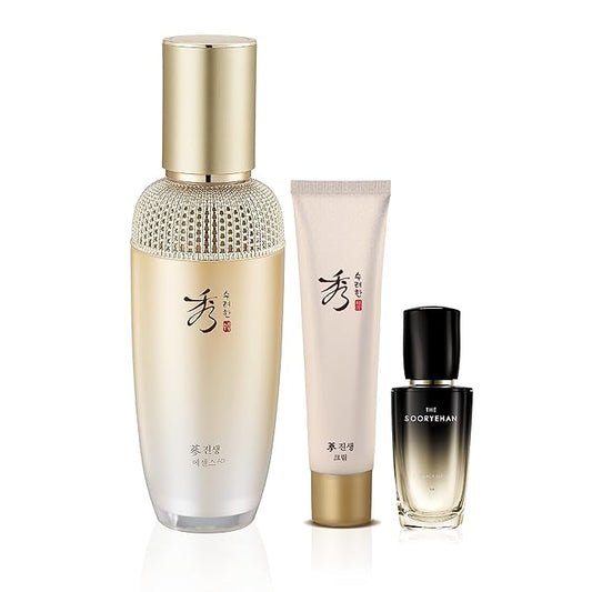SOORYEHAN GINSENG Essence Advanced Set (85 ml/2.87 fl oz) Reduces Wrinkles/Fine Lines, Promotes Even Skin Tone. Ginseng Complex, Ginsenosides | Korean Skincare-VivaGrace Women