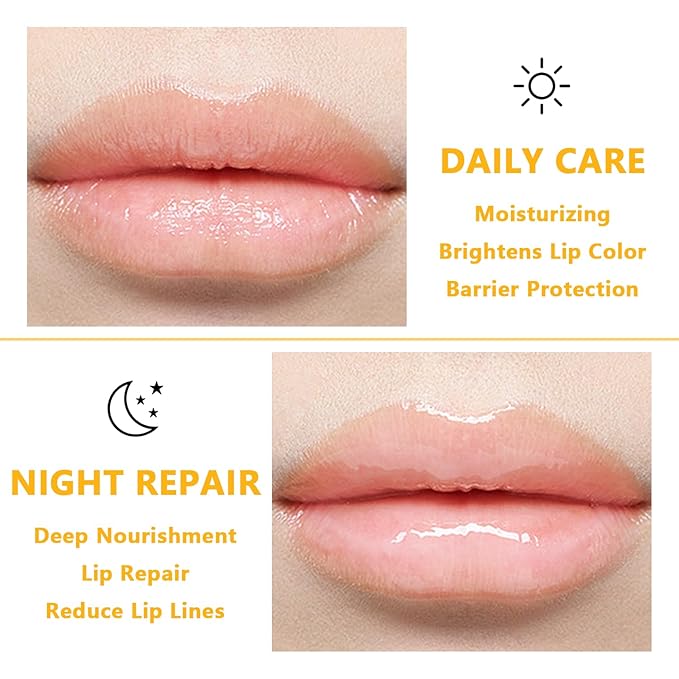 5 PCS Bee Balm Lip Balm Lip Mask Honey Pot, Lip Mask Propolis Moisturizing Lip Balm, Hydrating Prevention Dry and Cracked Lip Scrubs Exfoliator Lip Care (Strawberry&Watermelon&Honey&Apple Lime&Cherry)-VivaGrace Women