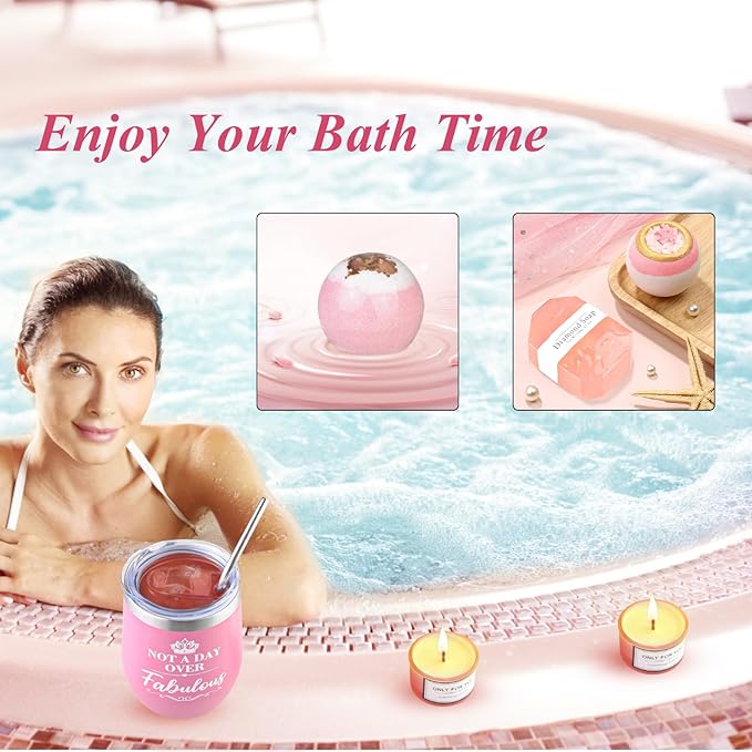 Birthday Gifts for Women - Gift baskets for Women Happy Birthday Gift for Women Friendship Ideas, Spa Self Care Gift for Her Sis Wife Home Bath and Body Works Care Package-VivaGrace Women