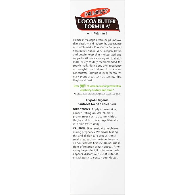 Palmer's Cocoa Butter Formula Massage Cream for Stretch Marks and Pregnancy Skin Care, 4.4 Ounces (Pack of 2)-VivaGrace Women