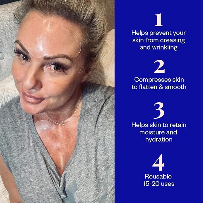 Wrinkles Schminkles Chest, Cleavage & Body Stretch Mark Wrinkle Patches | Reusable Hypoallergenic Pregnancy Safe Silicone Smoothing Pads to Prevent and Reduce Wrinkles & Stretch Marks | 2 Pack-VivaGrace Women