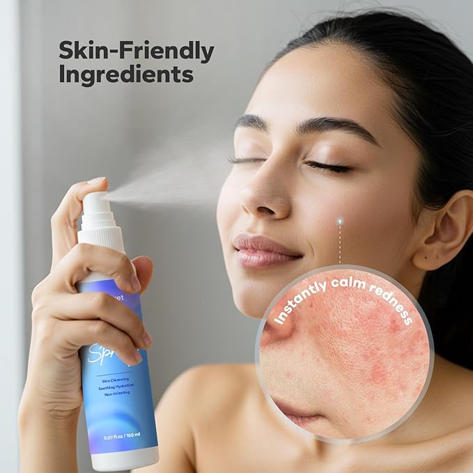 Hypochlorous Acid Spray (5 Fl Oz), Hypochlorous Acid Spray for Face & Body, Eyelid Cleanser, HOCl Facial Mist for Skin Cleansing & Soothing, Sensitive& Redness Reducing Skin Care-VivaGrace Women