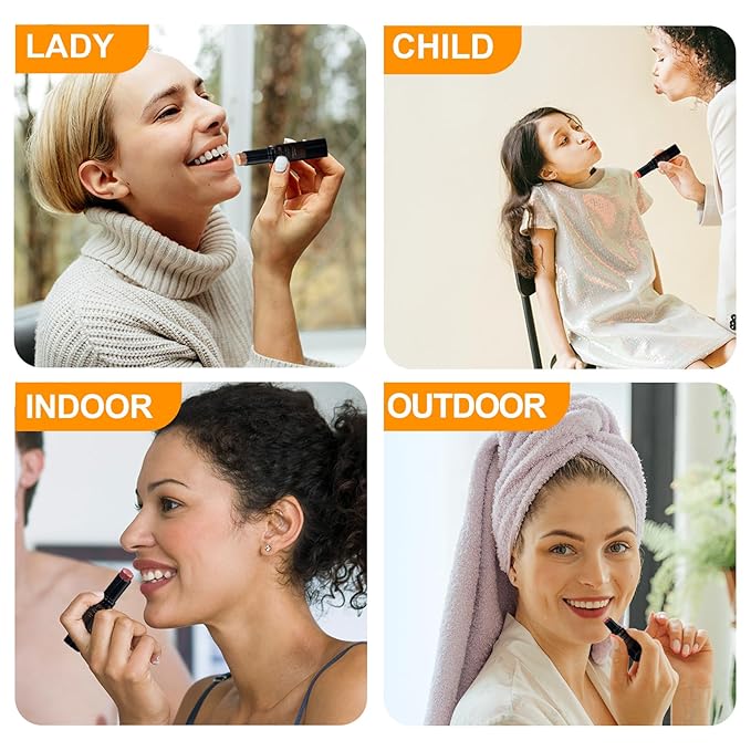 5 Pack Tinted Lip Balm Stocking Stuffers Tinted Chapstick - Moisturizing Lips - No petroleum, Chemicals, Gluten, or Phthalat-VivaGrace Women