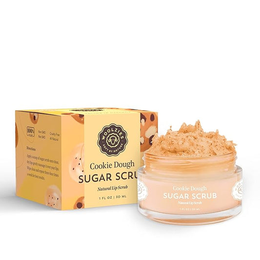 Sugar Lip Scrub | Ultra-Hydrating Exfoliator & Moisturizer for Dry or Chapped Lip | Shea Butter and Raw Sugar Scrubs | Pure & Natural | 1 Fl Oz (Cookie Dough)-VivaGrace Women