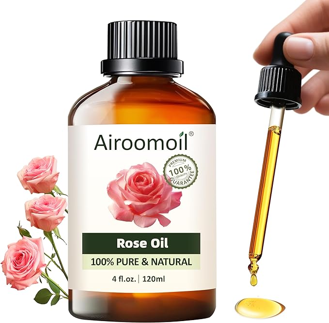 Pure Rose Essential Oil, 100% Pure Natural Rose Essential Oil, Premium Grade Essential Oils for Diffusers for Home, Skin, Care Massage, Soap Making, Aromatherapy, 4 Fl Oz | 120ml-VivaGrace Women