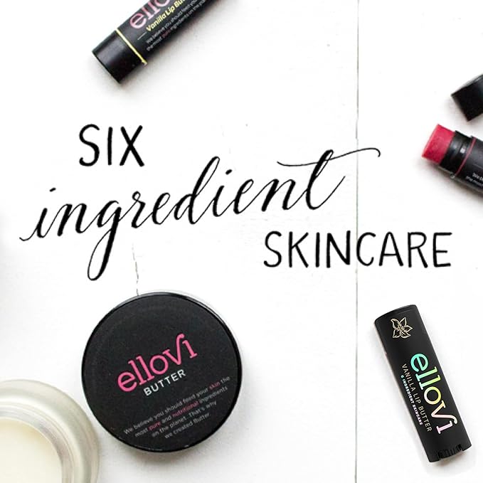 Natural Lip Butter Lip Balm - Vanilla - Pure Enough to Eat - Made With Just 6 Vegan Ingredients - 100% Natural & Organic Moisturizing Lip Care for All Day Hydration (4-Pack)-VivaGrace Women