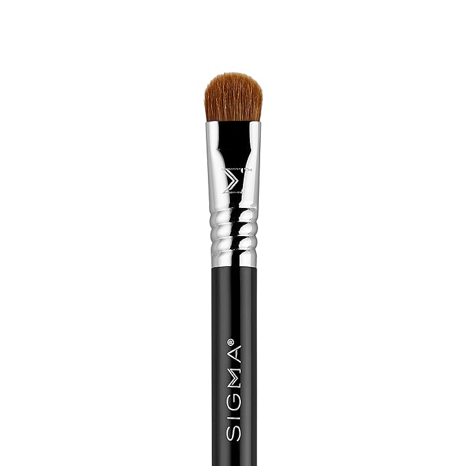 Sigma Beauty Travel Essential Trio - Makeup Brush Set for Foundation Powder Eyeshadow - 3 Tool Brushes with Brush Tin Holder - Skin Safe, Vegan Makeup Brushes for Travel - Black-VivaGrace Women