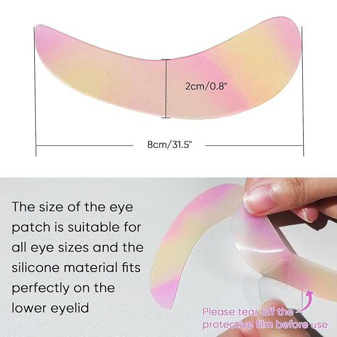 Libeauty Reusable Lash Extension Eye Pads 1 Pair And Lash Lift Lotion Palette Set Eyelash Lift/T-Int Under Eye Gel Silicone Pads Patches And Tray Lash Tool Supplies-VivaGrace Women