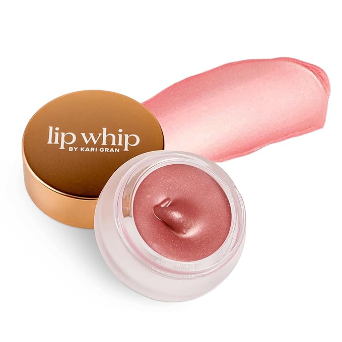 Kari Gran Lip Whip | Moisturizing Lip Balm with Organic Oils | Glossy Sheen + Peppermint | Rich Buttery Texture, Hydrates & Protects | Non-GMO, Organic Ingredients, Made in USA (Blush Peppermint)-VivaGrace Women