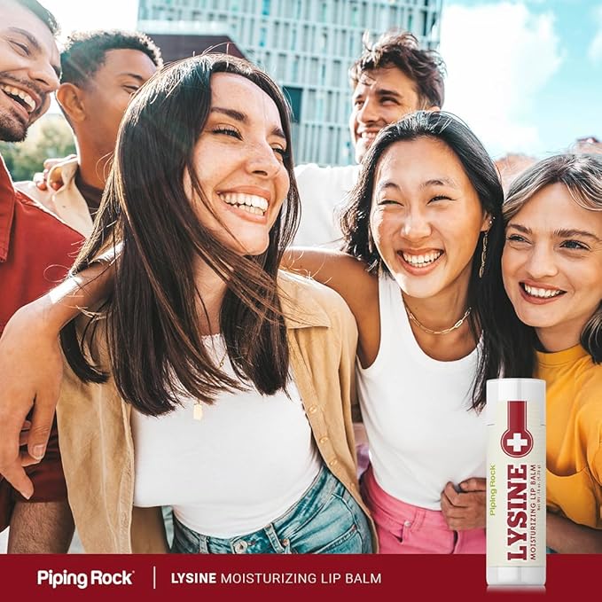 Piping Rock Lysine Lip Balm | 0.15 oz | Moisturizing and Soothing | Non GMO, Gluten Free-VivaGrace Women