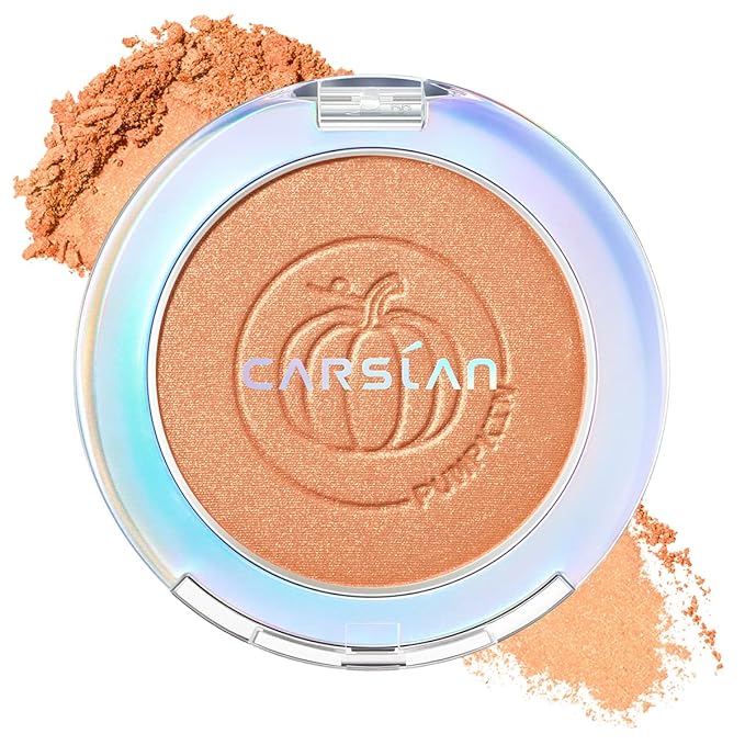 Face Blush, Powder Blush Makeup, Longlasting Highly Pigmented Face makeup, Smooth, Vegan & Cruelty Free, 1 Count, 05 PUMPKIN-VivaGrace Women