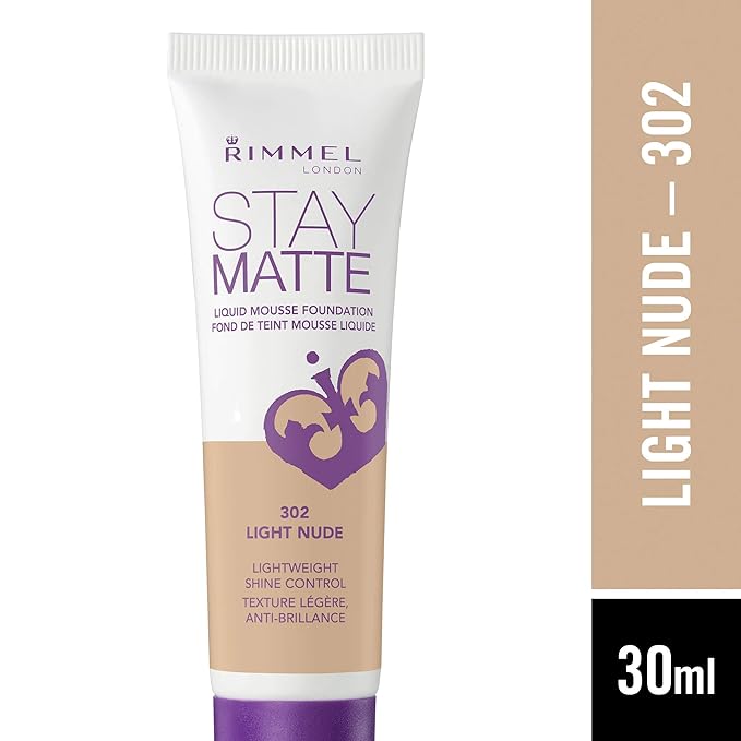 Rimmel Stay Matte Foundation, Light Nude, 1 Fluid Ounce-VivaGrace Women