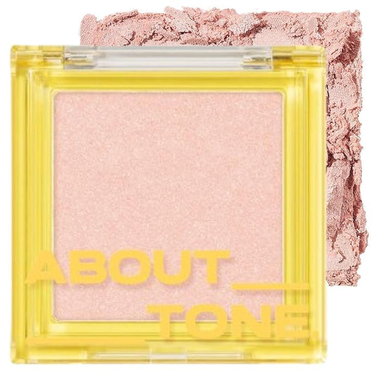 Light On Me Highlighter 2 Color - Makeup Highlighting Powder Palette, Natural Satin Glow, Lightweight Velvety Powder, Clear Sheer Pearls, Shiny Illuminator, 0.26oz (02 CANDY LIGHT)-VivaGrace Women