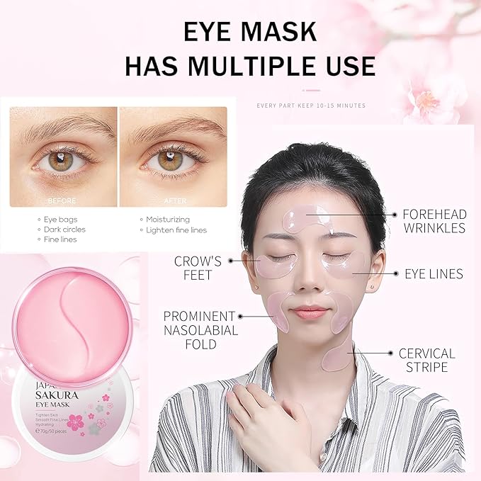 Skincare Set for Teenage Girls, Japan-Sakura Skin Care Products Set, Skin Care Sets & Kits, Cleanser, Toner, Serum, Cream, Sleep Mask,Eye Mask,Mud Mask,Lip Mask Beauty Products Daily Face Care 24PCS-VivaGrace Women
