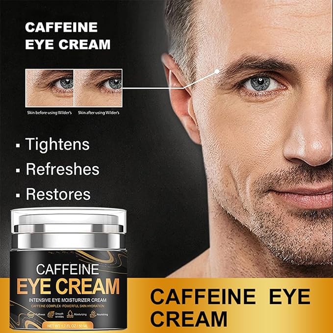 Caffeine Eye Cream for Men Anti Aging, Reduces Dark Circles, Bags, Puffiness Under Eye Cream Face Tightening Eye Lift For All Skin Types 1.7oz-VivaGrace Women