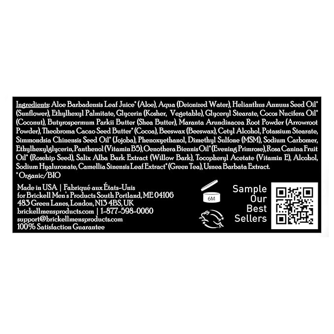 Brickell Men's Revitalizing Anti-Aging Cream For Men, Natural and Organic Anti Wrinkle Night Face Cream To Reduce Fine Lines and Wrinkles, 2 Ounce, Unscented-VivaGrace Women