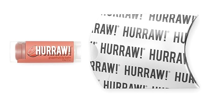 Hurraw! Grapefruit Lip Balm: Organic, Certified Vegan, Cruelty and Gluten Free. Non-GMO, 100% Natural Ingredients. Bee, Shea, Soy and Palm Free. Made in USA-VivaGrace Women