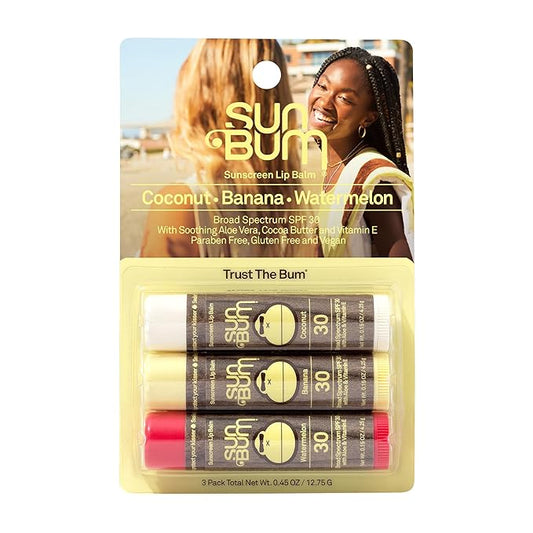Sun Bum SPF 30 Sunscreen Lip Balm | Vegan and Cruelty Free Broad Spectrum UVA/UVB Lip Care with Aloe and Vitamin E for Moisturized Lips | Variety Pack |.15 oz-VivaGrace Women