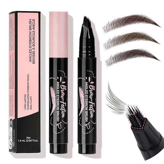 Eyebrow Pencils for Women, Liquid Microblading Eyebrow Pen with Square Angled Brush & Ultra-Fine Precision Tip – Natural Hair-Like Strokes, 24hrs Long-Lasting, Waterproof, Easy to Use (Tawny Brown)