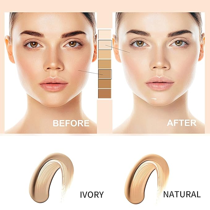 2pcs Skin Tone Adjusting CC Cream SPF 50, New Cosmetics CC Cream, Pre-makeup Primer Moisturizing Skin Concealer Brightening Skin Tone(Natural Color)-VivaGrace Women