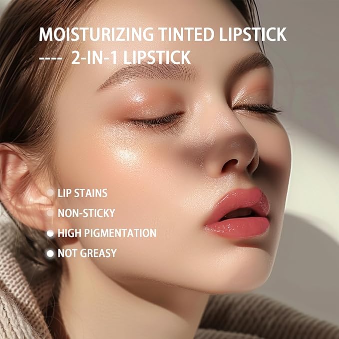 Hydrating Tined Lip Blams - Moisturizing High Pigmented Lip Blam Stick Care Plumping Glossy Finish for Dry Lips for Women-VivaGrace Women