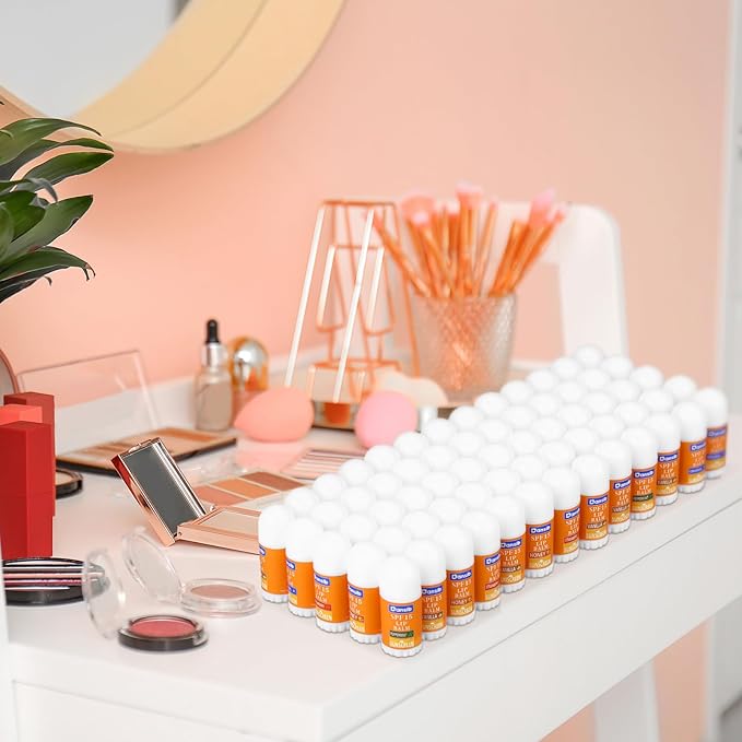 75 Pcs Mini Sunscreen Lip Balms Bulk SPF 15 Lip Balm Sticks Lip Balm Favors with Sunscreen Employee Staff Appreciation Gifts Bulk Team Coworkers Christmas Gifts for Outdoor Travel Beach-VivaGrace Women