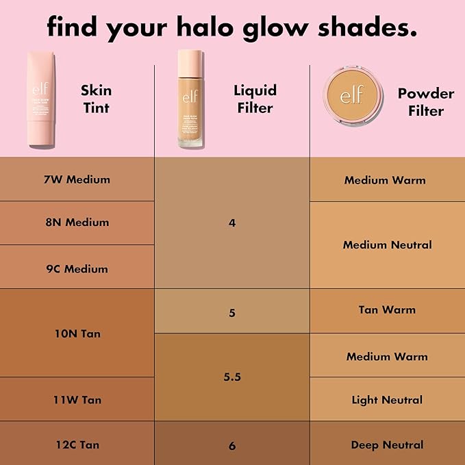e.l.f. Halo Glow Skin Tint SPF 50, Tinted Moisturizer For Light, Buildable Coverage, Creates A Natural Glow, Vegan & Cruelty-Free, 9 Medium Cool-VivaGrace Women