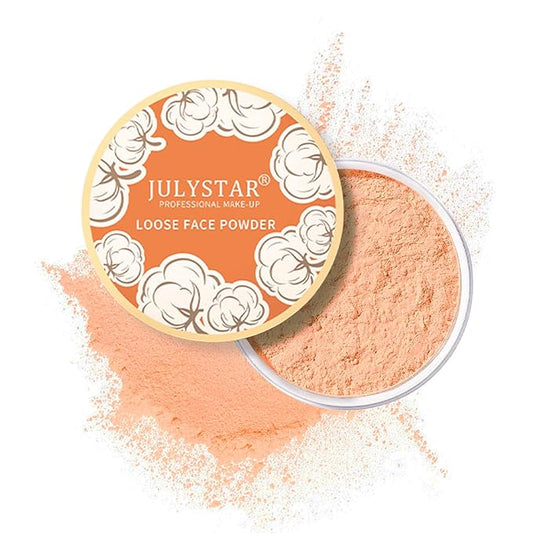 Setting Powder Loose Face Powder Matte Soft Smooth Oil Control Long Lasting Loose Setting Powder Makeup For Natural Flawless #03 Dark Skin Tone-VivaGrace Women