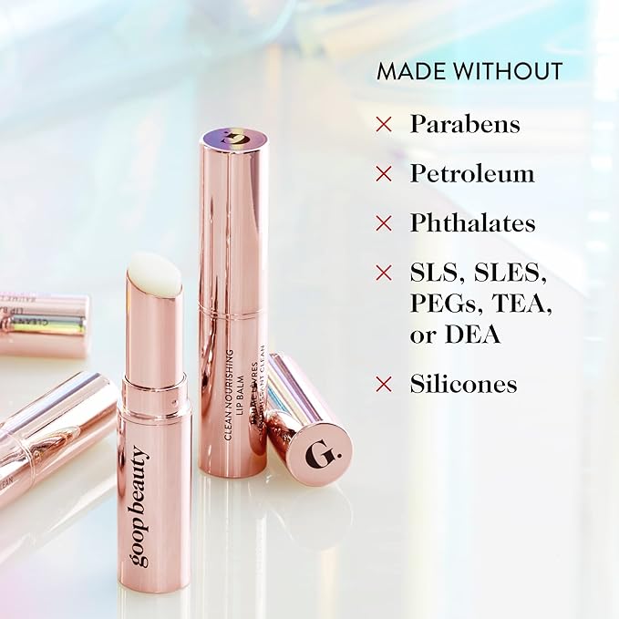 goop Beauty Lip Balm | Clean Moisturizing Lip Balm for Chapped, Cracked & Dry Lips | Coconut Oil & Shea Butter Lip Balm | 0.16 oz | Nourishing, Soothing, Hydrating Lip Balm | Petroleum & Paraben Free-VivaGrace Women