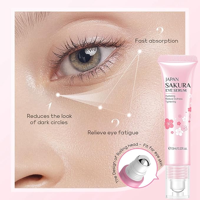 Skin Care Set Sakura Women Beauty Gift Sets Korean Skin Care Kit with Cleanser, Face Serum, Face Cream,Toner,Eye Cream,2Pcs Mud Mask - Skin Care Routine Kit for Women (SetC)-VivaGrace Women