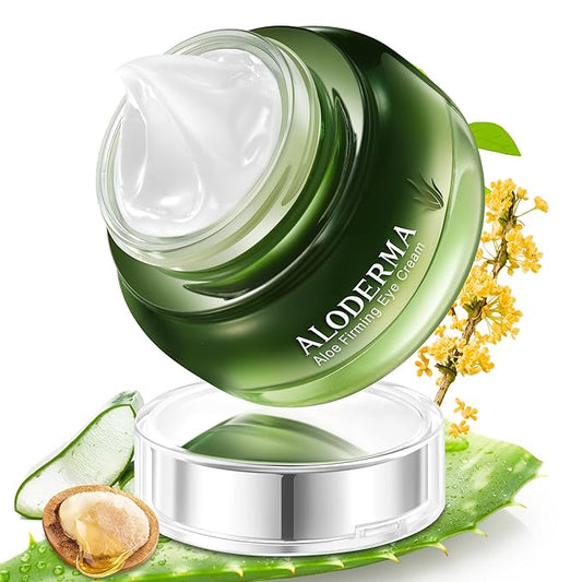 Aloderma Aloe Firming Eye Cream Made with 70% Organic Aloe Vera - Natural Daily Hydrating Eye Cream with Jojoba, Hyaluronic Acid, & Organic Aloe - Reduce Signs of Aging, Fine Lines & Wrinkles, 25g-VivaGrace Women