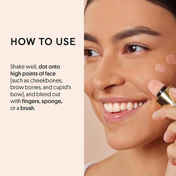 Winky Lux Cheeky Rose Liquid Highlighter, Gel Cream Blush Wand, Blendable & Buildable Pigment, Long Lasting Weightless, Angel-VivaGrace Women