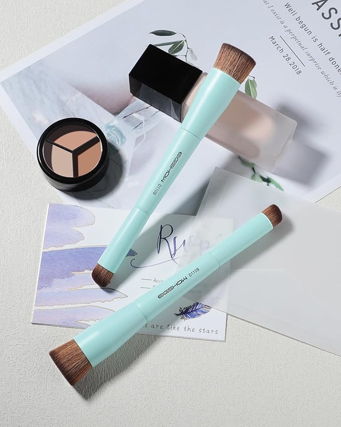 EIGSHOW Foundation and Concealer Brush, Dual Ended Makeup Brush For Flawless Foundation Coverage, Under Eye Concealer, Vegan & Cruelty-free (D110B)-VivaGrace Women