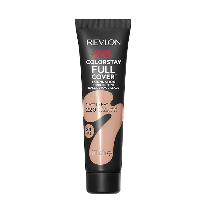Revlon Liquid Foundation, ColorStay Face Makeup for Normal and Dry Skin, Longwear Full Coverage with Matte Finish, Oil Free, Natural Beige, 1.0 Fl Oz-VivaGrace Women