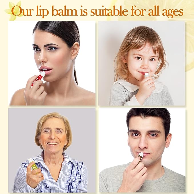 5 Pack Lip Balm Natural Lip Balm Bulk with Shea butter and Coconut Oil Moisturizing, Soothing, and Repairing for Chapped Lips Party Favors adults kids - 5 flavors 0.15 Oz-VivaGrace Women