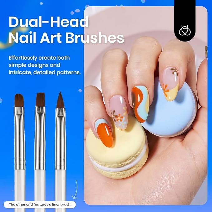 Beetles 31pcs Nail Art Brushes, Dotting Tools, Nail Art Pens, Dust Brush, Striping Liner Fingernail Drawing Pens with Palette Holder All in One for Starter Manicure Design Set-VivaGrace Women