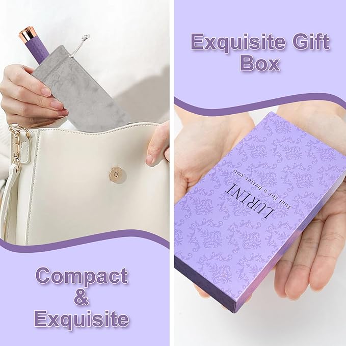 Facial Hair Remover for Women, Painless Rechargeable Hair Removal Device, Comes with 2 Replacement Heads, Portable Electric Shaver/Razors for Face, chin, upper lip, arms and peach fuzz (Silver)-VivaGrace Women