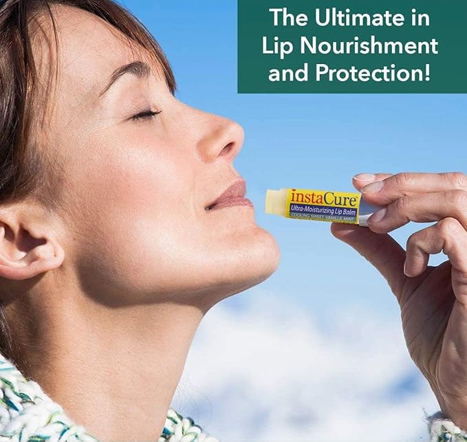 InstaCure's Original Nose Balm Fast Relief for Cracked, Dry & Sore Noses! Ultra-Moisturizing Lip Repair Duo. Calming Lavender & Vanilla Overnight Lip Mask + Cooling Sweet Vanilla Mint Daytime Lip Balm-VivaGrace Women