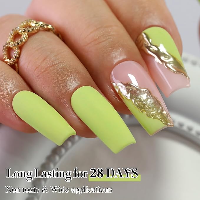 Double Rhythm Pastel Green Gel Polish Sheer Neutral Natural Light Milky Same Color Same Bottle 15ML Jelly UV Nail Art DIY at Home (Pale Green-A1410)-VivaGrace Women