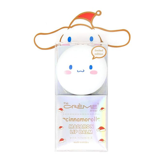 The Crème Shop x Sanrio Hello Kitty Macaron Lip Balm Korean Cute Scented Pocket Portable Soothing Advanced Must-Have on-the-go (Cinnamoroll Peppermint Cocoa)-VivaGrace Women