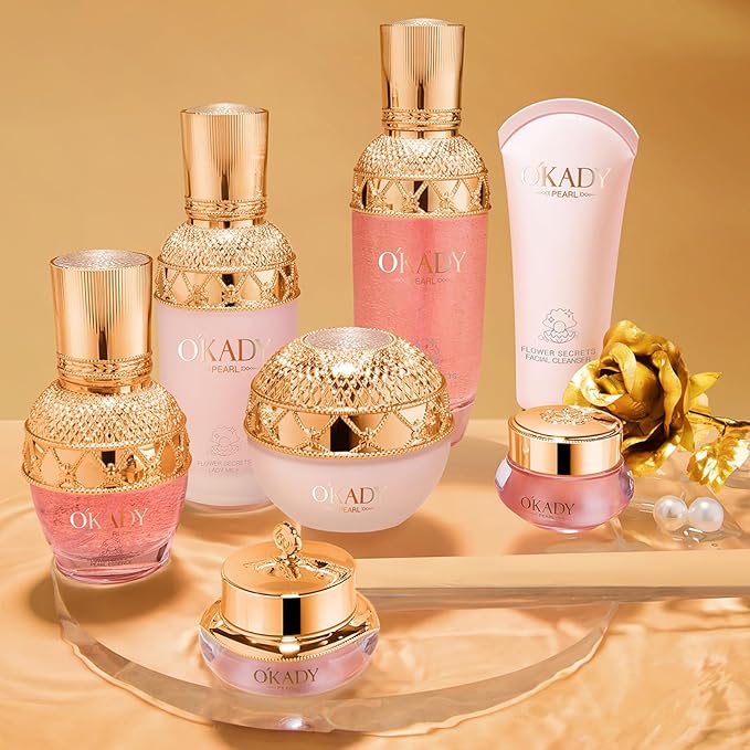 FLOWER SECRET PURE PEARL LADY SKIN CARE SET (FLOWER SECRET Seven-piece set)-VivaGrace Women