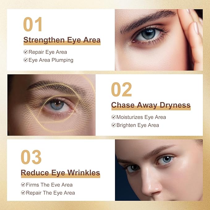 20g Eye Cream with Electric Massager, Moisturizing Anti-Wrinkles Eye Cream, Anti Aging Eye Cream for Dark Circles and Puffiness, Results in 3-4 Weeks to Reduce Fine Lines-VivaGrace Women